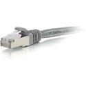 C2G 12ft Cat6 Snagless Shielded (STP) Network Patch Cable - Gray - 12 ft Category 6 Network Cable for Network Device - First End: 1 x RJ-45 Network - Male - Second End: 1 x RJ-45 Network - Male - Patch Cable - Shielding - Gold, Nickel Plated Connecto
