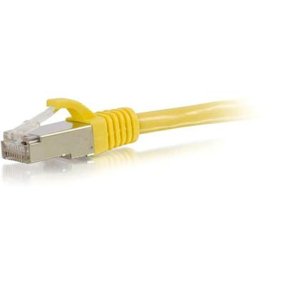 C2G 15ft Cat6 Snagless Shielded (STP) Ethernet Network Patch Cable - Yellow - 15 ft Category 6 Network Cable for Network Device - First End: 1 x RJ-45 Network - Male - Second End: 1 x RJ-45 Network - Male - Patch Cable - Shielding - Gold, Nickel Plat