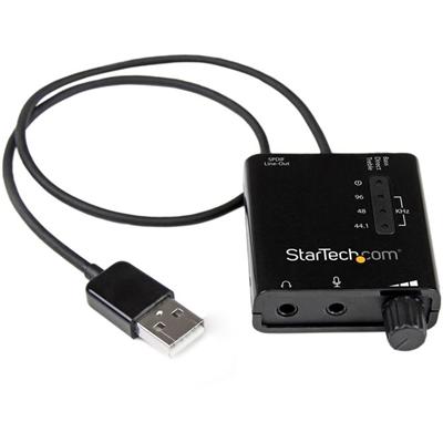 StarTech.com USB Stereo Audio Adapter External Sound Card with SPDIF Digital Audio - 24 bit DAC Data Width - 5.1 Sound Channels - External - VIA VT1630A - USB 2.0 - 91 dB - 96 kHz Maximum Playback Sampling Rate
