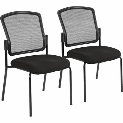 Eurotech Dakota 2 7014 Guest Chair - Black Seat Color - Fabric Seat Material - Steel Frame Material - Four-legged Base - Perfection Black - 2 / Carton