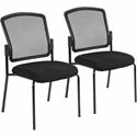 Eurotech Dakota 2 7014 Guest Chair - Black Seat Color - Fabric Seat Material - Steel Frame Material - Four-legged Base - Perfection Black - 2 / Carton