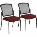 Eurotech Dakota 2 7014 Guest Chair - Port Seat Color - Fabric Seat Material - Steel Frame Material - Four-legged Base - Forte Port - 2 / Carton