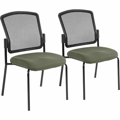 Eurotech Dakota 2 Guest Chair - Sage Seat Color - Fabric Seat Material - Steel Frame Material - Four-legged Base - Shire Sage - 2 / Carton
