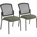 Eurotech Dakota 2 Guest Chair - Sage Seat Color - Fabric Seat Material - Steel Frame Material - Four-legged Base - Shire Sage - 2 / Carton
