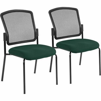 Eurotech Dakota 2 7014 Guest Chair - Forest Seat Color - Fabric Seat Material - Steel Frame Material - Four-legged Base - Insight Forest - 2 / Carton