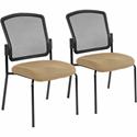 Eurotech Dakota 2 Guest Chair - Beige Seat Color - Fabric Seat Material - Black Back Color - Black Frame Color - Steel Frame Material - Four-legged Base - Perfection Beige - 2 / Carton