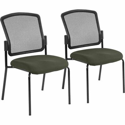 Eurotech Dakota 2 Guest Chair - Olive Green Seat Color - Fabric Seat Material - Steel Frame Material - Four-legged Base - Perfection Olive Green - 2 / Carton