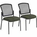 Eurotech Dakota 2 Guest Chair - Olive Green Seat Color - Fabric Seat Material - Steel Frame Material - Four-legged Base - Perfection Olive Green - 2 / Carton