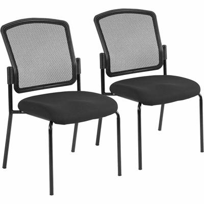 Eurotech Dakota 2 7014 Guest Chair - Tuxedo Seat Color - Fabric Seat Material - Steel Frame Material - Four-legged Base - Expo Tuxedo - 2 / Carton