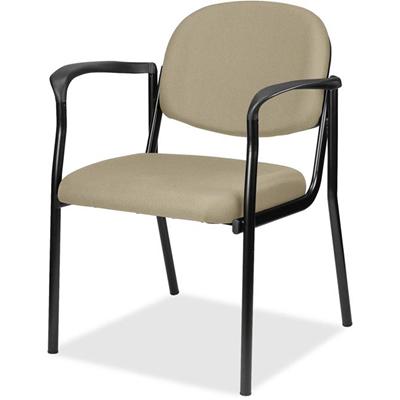 Eurotech Dakota 8011 Guest Chair - Pumice Seat Color - Fabric Seat Material - Pumice Back Color - Fabric Back Material - Steel Frame Material - Four-legged Base - Forte Pumice - 1 Each