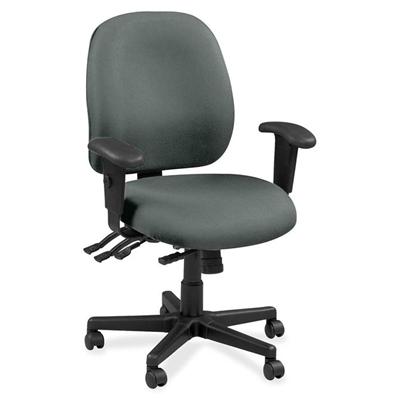 Eurotech 4x4 49802A Task Chair - Fog Seat Color - Leather Seat Material - Fog Back Color - Leather Back Material - 5-star Base - Expo Fog - 1 Each