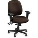 Eurotech 4x4 49802A Task Chair - Fudge Seat Color - Leather Seat Material - Fudge Back Color - Leather Back Material - 5-star Base - Forte Fudge - 1 Each