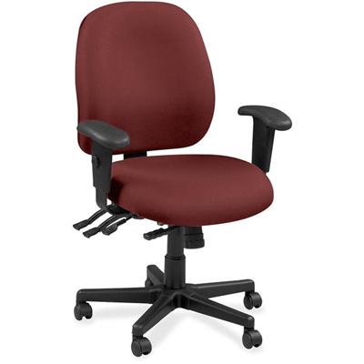 Eurotech 4x4 49802A Task Chair - Carmine Seat Color - Leather Seat Material - Carmine Back Color - Leather Back Material - 5-star Base - Fuse Carmine - 1 Each
