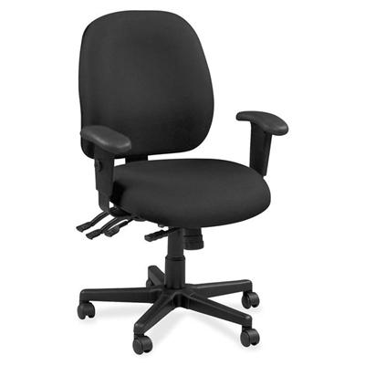 Eurotech 4x4 49802A Task Chair - Tuxedo Seat Color - Leather Seat Material - Tuxedo Back Color - Leather Back Material - 5-star Base - Expo Tuxedo - 1 Each