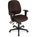 Eurotech 4x4 Task Chair - Fudge Seat Color - Fabric Seat Material - Fudge Back Color - Fabric Back Material - 5-star Base - Forte Fudge - 1 Each