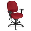 Eurotech 4x4 Task Chair - Real Red Seat Color - Fabric Seat Material - Real Red Back Color - Fabric Back Material - 5-star Base - Insight Real Red - 1 Each