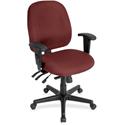 Eurotech 4x4 Task Chair - Carmine Seat Color - Fabric Seat Material - Carmine Back Color - Fabric Back Material - 5-star Base - Fuse Carmine - 1 Each