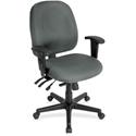 Eurotech 4x4 498SL Task Chair - Fog Seat Color - Fabric Seat Material - Fog Back Color - Fabric Back Material - 5-star Base - Expo Fog - 1 Each