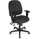 Eurotech 4x4 498SL Task Chair - Tuxedo Seat Color - Fabric Seat Material - Tuxedo Back Color - Fabric Back Material - 5-star Base - Expo Tuxedo - 1 Each