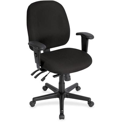 Eurotech 4x4 Task Chair - Black Seat Color - Fabric Seat Material - Black Back Color - Fabric Back Material - 5-star Base - Perfection Black - 1 Each