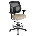 Eurotech Apollo DFT9800 Drafting Stool - Travertine Seat Color - Fabric Seat Material - 5-star Base - Shire Travertine - 1 Each