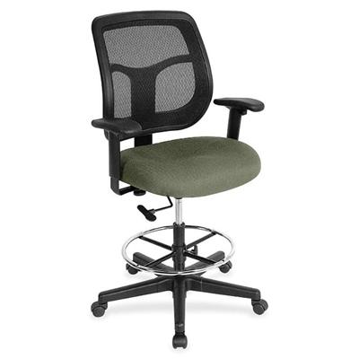 Eurotech Apollo DFT9800 Drafting Stool - Sage Seat Color - Fabric Seat Material - 5-star Base - Shire Sage - 1 Each