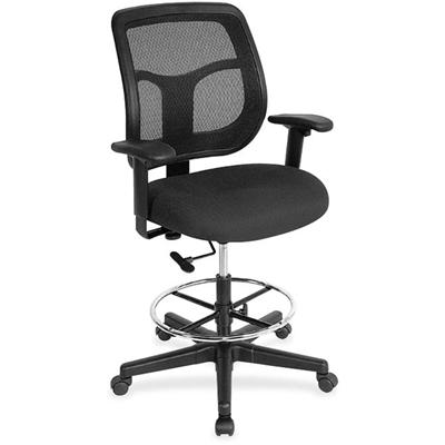 Eurotech Apollo DFT9800 Drafting Stool - Tuxedo Seat Color - Fabric Seat Material - 5-star Base - Expo Tuxedo - 1 Each