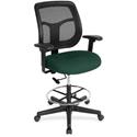 Eurotech Apollo DFT9800 Drafting Stool - Forest Seat Color - Fabric Seat Material - 5-star Base - Insight Forest - 1 Each