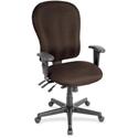 Eurotech 4x4xl High Back Task Chair - Fudge Seat Color - Fabric Seat Material - Fudge Back Color - Fabric Back Material - 5-star Base - Forte Fudge - 1 Each