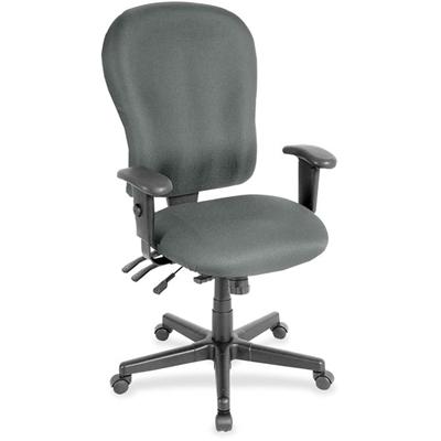 Eurotech 4x4xl High Back Task Chair - Fog Seat Color - Fabric Seat Material - Fog Back Color - Fabric Back Material - 5-star Base - Expo Fog - 1 Each