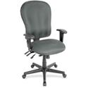 Eurotech 4x4xl High Back Task Chair - Fog Seat Color - Fabric Seat Material - Fog Back Color - Fabric Back Material - 5-star Base - Expo Fog - 1 Each