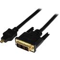 StarTech.com 1m Micro HDMI to DVI-D Cable - M/M - 3.28 ft DVI-D/Micro HDMI Video Cable Adapter for Audio/Video Device, Projector, Notebook, Tablet PC, Camera, Tablet, Smartphone, Monitor, Display, Mobile Device - First End: 1 x 19-pin Micro HDMI Type