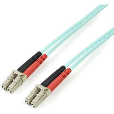 StarTech.com 3m 10 Gb Aqua Multimode 50/125 Duplex LSZH Fiber Patch Cable LC - LC - 9.84 ft Fiber Optic Network Cable for Network Device, Hub, Router, Switch - First End: 2 x LC Network - Male - Second End: 2 x LC Network - Male - 10 Gbit/s - Patch C