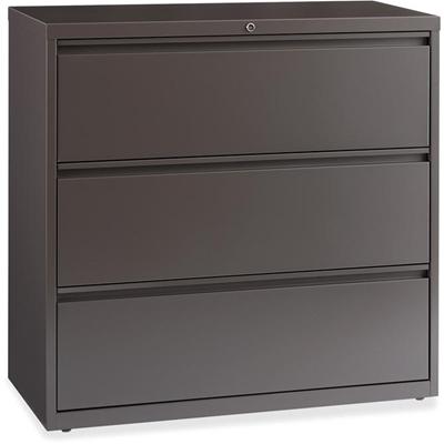 Lorell Fortress Series Lateral File - 42" Width x 18.6" Depth x 40.3" Height - 3 x Drawer(s) for File - A4, Legal, Letter - Lateral - Magnetic Label Holder, Locking Drawer, Pull-out Drawer, Ball Bearing Slide, Reinforced Base, Adjustable Glide, Level