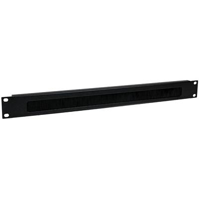StarTech.com 1U Brush Strip Horizontal Server Rack Cable Management Panel - Cable Management Panel - Black - 1U Rack Height x 19" Panel Width x 19" Length - Steel - 1 Each