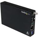 StarTech.com Gigabit Ethernet Fiber Media Converter with Open SFP Slot - 1 x Network (RJ-45) - Gigabit Ethernet - 10/100/1000Base-T - 1 x Expansion Slots - SFP (mini-GBIC) - 1 x SFP Slots - AC Adapter - Desktop - TAA Compliant