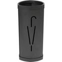 Alba Large Triangular Umbrella Stand - 25.4" Height x 6.1" Width x 13" Depth - Steel, ABS Plastic - Black - 1 Each