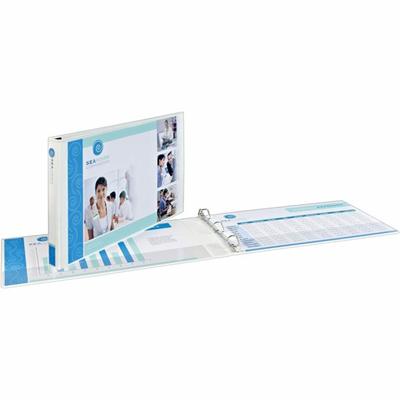 Avery Heavy-Duty View Binder, 2" Slant Rings, 11" x 17" , White - Avery&reg; Heavy-Duty View 3 Ring Binder, 2" Slant Rings, Holds 11" x 17" Paper, 1 White Binder (72126)