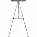 MasterVision 3-leg Display Easel - 45 lb Load Capacity - 69" Height x 28.50" Width x 34" Depth - Metal, Aluminum, Plastic, Rubber - Silver