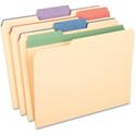 Pendaflex 1/3 Tab Cut Letter Recycled Top Tab File Folder - 8 1/2" x 11" - 225 Sheets Capacity - 3/4" Expansion - 11 pt. - Assorted - Tab, Durable, Acid-free - 10% Recycled - 50 / Box