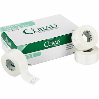 Curad Cloth Silk Adhesive Tape - 10 yd Length x 2" Width - White - Cloth - For Secure Dressing - 1 Box