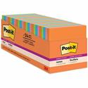 Post-it&reg; Super Sticky Notes Cabinet Pack - Energy Boost Color Collection - 1680 - 3" Flag/Note Width x 3" Flag/Note Length - Square - 70 Sheets per Pad - Unruled - Vital Orange, Tropical Pink, Sunnyside, Blue Paradise, Limeade - Paper - Self-adhe