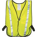 3M Reflective Safety Vest - Visibility Protection - Polyester - Yellow - Lightweight, Reflective, Adjustable Strap, Breathable, Hook & Loop Closure, Pocket - 1 Each