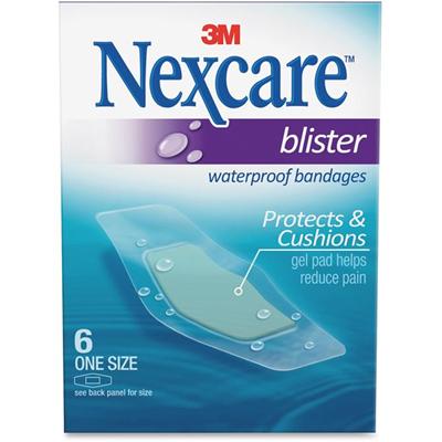 Nexcare Blister Waterproof Bandages - 1 Size - - 1.06" Width x 2.25" Length - Clear - 1 Box