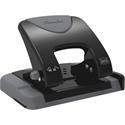 Swingline SmartTouch Low-Force 2-Hole Punch - 2 Punch Head(s) - 20 Sheet - 9/32" Punch Size - Metal - Black, Gray