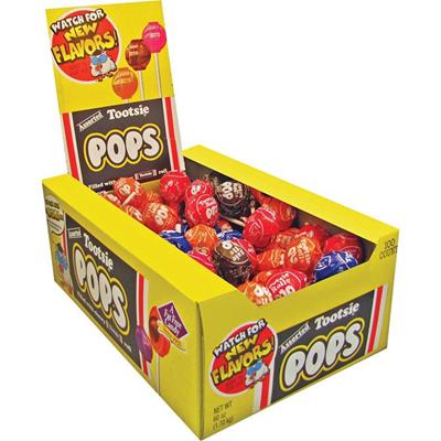 Tootsie Assorted Flavors Candy Center Lollipops - Assorted - 3.75 lb - 1 Box