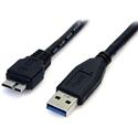 StarTech.com 0.5m (1.5ft) Black SuperSpeed USB 3.0 Cable A to Micro B - M/M - 1.50 ft USB/USB Micro-B Data Transfer Cable for Notebook, Portable Hard Drive, Card Reader, PC - First End: 1 x 9-pin USB 3.0 Type A - Male - Second End: 1 x 10-pin Micro U