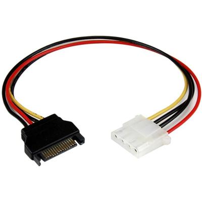 StarTech.com 12in SATA to Molex LP4 Power Cable Adapter - F/M - For Hard Drive - 18 Gauge - 12" Cord Length - SATA / Molex - 1 Each
