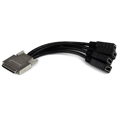 StarTech.com VHDCI to Quad HDMI Splitter Breakout Cable - VHDCI (M) to 4x HDMI (F) - 1 ft HDMI/VHDCI Video Cable for Audio/Video Device, Graphics Card - First End: 1 x 68-pin VHDCI - Male - Second End: 4 x 19-pin HDMI Digital Audio/Video - Female - S