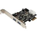 StarTech.com 2 Port PCI Express PCIe SuperSpeed (5Gbps) USB 3.0 Card Adapter with UASP - PCI Express x1 - Plug-in Card - 2 USB Port(s) - UASP Support - PC, Linux